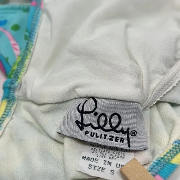 Lily Pulitzer Women's Blue & Pink Print 1 Piece Swimsuit Size Small - Picture 8 of 11